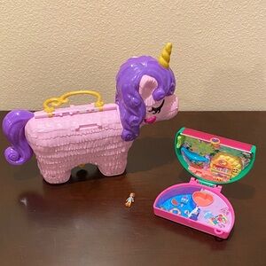 Polly Pocket bundle of 2 play sets Unicorn and Watermelon